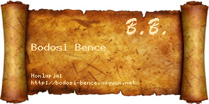 Bodosi Bence névjegykártya